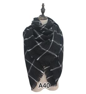HOT!!! Écharpe en cachemire pour femme, personnalisée, 60 couleurs, écharpe carrée surdimensionnée, plaid, écharpe à carreaux, tartan - Product Image 6
