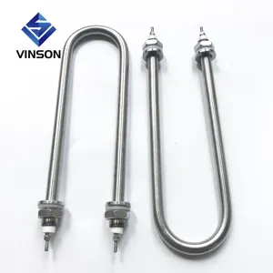 Tubular heater resistance heating element for water