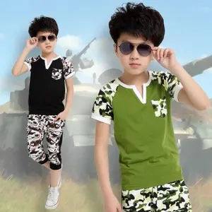2017 los niños coreanos de verano conjuntos de ropa para niños niño modelo conjuntos