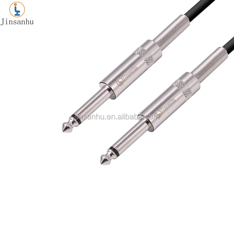 Rohs CE jinsanhu high quality golden audio guitar music audio wire jack to jack 6.35 6.3 6.25 instrument cable