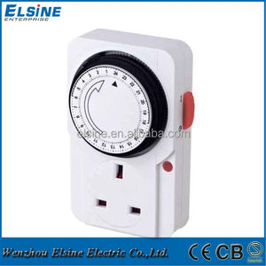 TE-22A 13A UK Type 24hours Mechanical <strong>Time</strong> <strong>Switch</strong> Timer Socket <strong>Plug</strong> <strong>in</strong> Timer Socket - Product Image 2