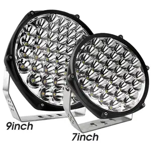 Super White Flood Spot 9Inch Vòng 12V 24V Đèn Led Làm Việc, 260W 185W 7 "9" Inch Xe Tải Led Công Việc Nhẹ