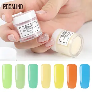 Rosalind принадлежности для ногтей розовый нюдовый dip-порошок поставщики оптовая продажа индивидуальная этикетка цветной акриловый порошок для ногтей