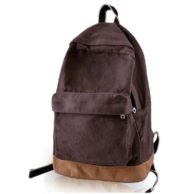 Canvas Backpack Laptop Computer Bag Rucksack Cheap Plain Durable Travel Sport Polyester Fashion Silk Screen 1 Color Logo ODM/OEM