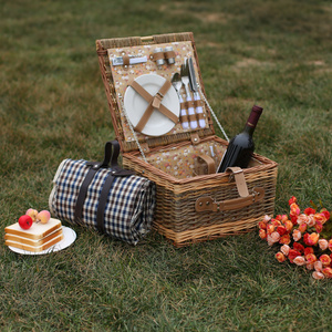 Rectángulo <span class=keywords><strong>Playa</strong></span> de Picnic Cesta de Pascua Mini Cesta De <span class=keywords><strong>Mimbre</strong></span> Plano - Product Image 1