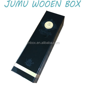 Scatola Regalo per Bottiglia di <span class=keywords><strong>Vodka</strong></span> in Legno con Finitura Laccata Nero Lucido, Vendita Calda - Product Image 4
