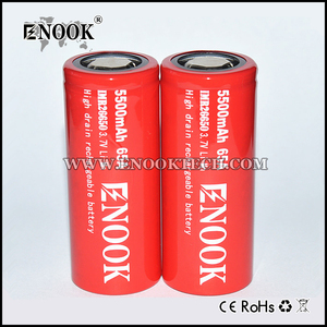 18650 de descarga de alta tasa de 65A Enook 26650 5500 mAh <span class=keywords><strong>3</strong></span>.7 V batería recargable PK LG HG2 - Product Image 1