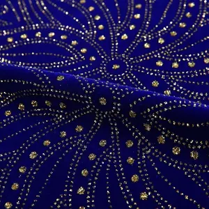 Neues Design Polyester gewebte Mikro folie Samt afrikanischen Dubai gefärbte Glitzer Pailletten Abaya Samt Stoff für Kleid