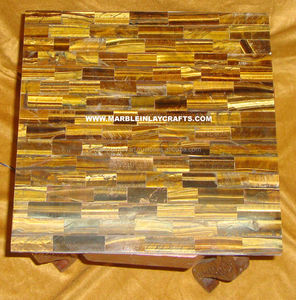 Carrelage en œil de tigre naturel indien - Carrelage d'intérieur moderne antidérapant poli pour murs et sols - Product Image 1