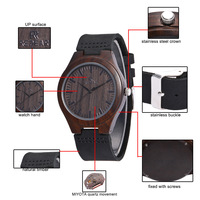 Montre classique en bambou bois pour hommes et femmes, accessoire de haute qualité, en cuir, à Quartz, pour robe, livraison directe fabricant, 2018