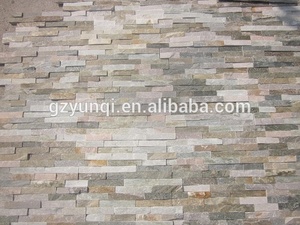 Geel Kwartsiet Natuurlijk Decoratief Stenen Fineer Wandpaneel Culturele Leisteen Uitstekende Erosiebestendigheid Zuur Antacidum Resistent - Product Image 4