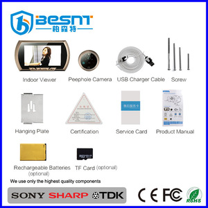 Hight Qualität 2,8 zoll drahtlose türspion Kunststoff digitale türspion viewer für Home security BS-MK07A - Product Image 6