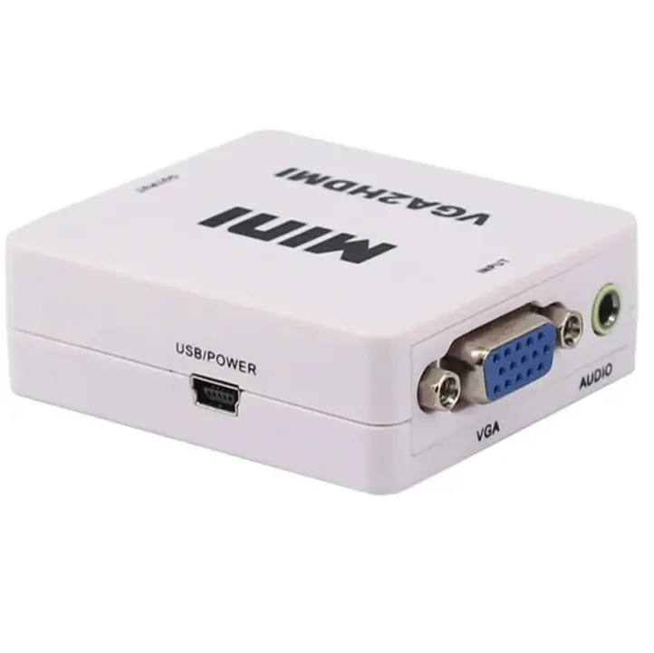 Mini Size Vga 2 Hdmi Female To Vga Converter Adapter 1080P Female Vga to Hdmi Converter With Audio