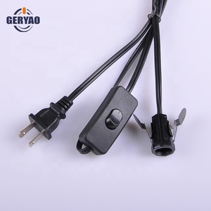 Kit de cordon d'alimentation pour lampe américaine de haute qualité avec prise polarisée, interrupteur en ligne 303, douille E12 pour éclairage LED - Product Image 2