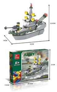 Advanced Intelligent <span class=keywords><strong>war</strong></span> <span class=keywords><strong>ship</strong></span> building blocks toy with the Army - Product Image 5