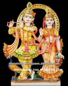 Statue de Radha Krishna en marbre - Product Image 1