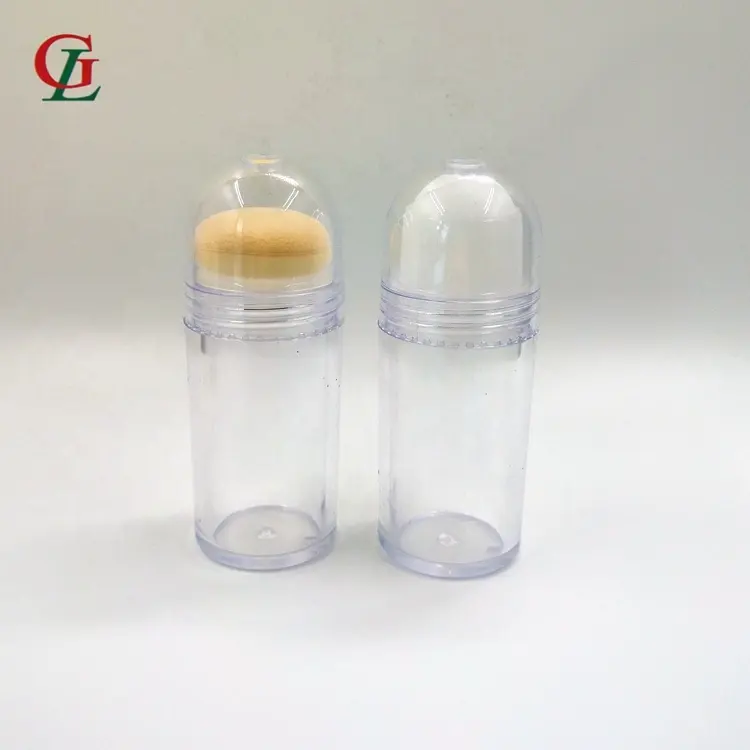 Высококачественная круглая губчатая бутылка PS clear 40/20 мл, роликовый контейнер для дезодорирующих палочек, Косметические Пластиковые роликовые шариковые бутылки