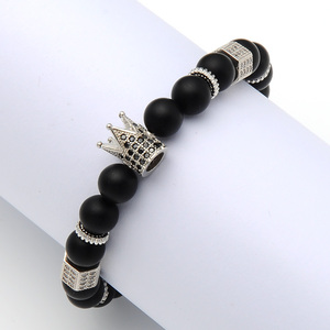 Pulsera de cristal natural plateado con cuentas de cristal de fantasia - Product Image 3