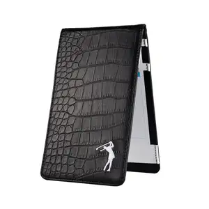 Günstiger Krokodil leder Golf Scorecard Halter mit Bleistift