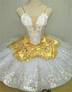 2018 nouveau Ballet Design blanc et or avancé professionnel Ballet <span class=keywords><strong>TUT</strong></span> DressU, filles Tutu jupe, 2018-nouveau-11 - Product Image 1