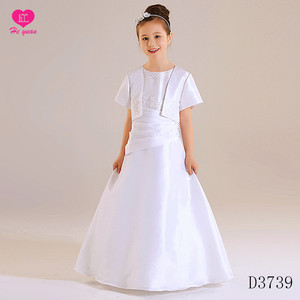 Robe de première communion blanche avec boléro D3739 - Product Image 2