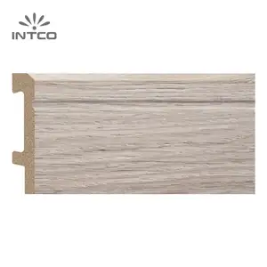 INTCO 8cm Baseboard लकड़ी रंग निविड़ अंधकार सजावटी Rodape सामान मंजिल झालर मोल्डिंग