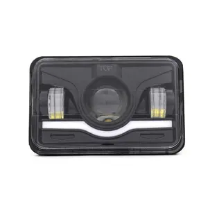 4x6 inch 45W LED square Headlight With daytime running light for Car Trucks Square Headlamp
