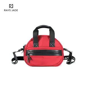 Guangzhou custom sport series fashion waterproof red gym nylon shoulder bag