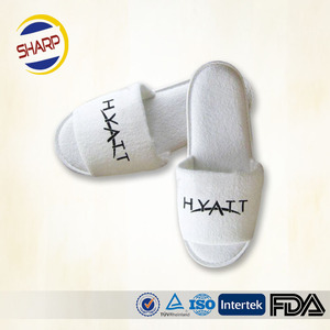 Zapatilla de hotel de suela gruesa de tela de rizo barata de suministro de fábrica de <span class=keywords><strong>Venta</strong></span> caliente - Product Image 6