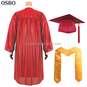 学術博士帽 使い捨て卒業ガウン＆無地のカラフルなストール/サッシュ - Product Image 4