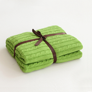 SZPLH Chăn Ném Dệt Kim Cáp 100% Cotton Nhiều Màu Siêu Mềm Ấm Áp - Product Image 2