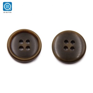 Cúc Áo Khoác Áo Khoác Vải Polyester Bốn Lỗ Giả Chất Lượng Cao Màu Nâu 28L - Product Image 4