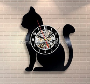 Smart <span class=keywords><strong>orologio</strong></span> in vinile CD record orologi <span class=keywords><strong>da</strong></span> <span class=keywords><strong>parete</strong></span> divertente disegni di figura del <span class=keywords><strong>gatto</strong></span> orologi <span class=keywords><strong>da</strong></span> <span class=keywords><strong>parete</strong></span> - Product Image 1