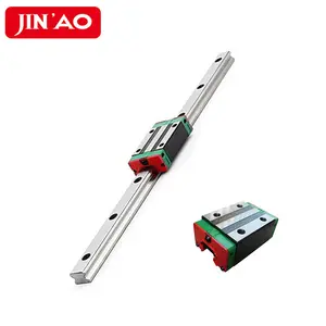 Cnc peças hgr25 guia linear 25mm 2pc trilho guia linear qualquer comprimento + 4pc transporte linear hgh25ca ou hgw25cc conjunto de trilhos linear