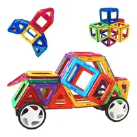 Magplayer blocos magnéticos de plástico abs, 40 pçs de alta qualidade, seguro, modelo de carro, fabricante, brinquedos para crianças