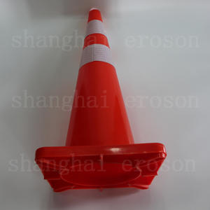 Trafik Konisi - 28 İnç Beyaz, Esnek PVC, Yüksek Görünürlük Güvenliği için Yansıtıcı Şeritli - Product Image 4