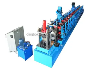 PLC Control Solar Photovoltaic Purlin Roll Forming Machine With Saw Cutting