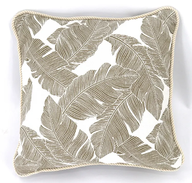 New Design 45x45 Tropical Jacquard Olefin Outdoor Fabric Customised Cushion Cover