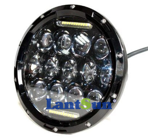 Usine super lumineux 75 w 7 " rond led phare salut et de croisement pour <span class=keywords><strong>Jeep</strong></span> J105 - Product Image 1