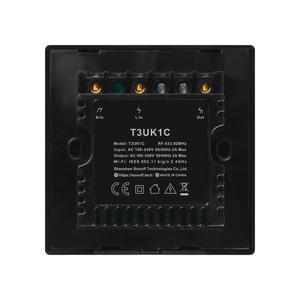 สวิตช์ไฟติดผนังแบบสัมผัส SONOFF T3UK 1C TX สีดำ ควบคุมผ่านแอพ/เสียง/รีโมท RF สำหรับบ้านอัจฉริยะ ทำงานร่วมกับ <span class=keywords><strong>Alexa</strong></span> - Product Image 6