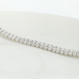 Platinum Teemi Wholesale 2015 Mujeres de lujo plateado genuino Ronda Clear CZ novia de la boda Pulseras y brazaletes de tenis - Product Image 4