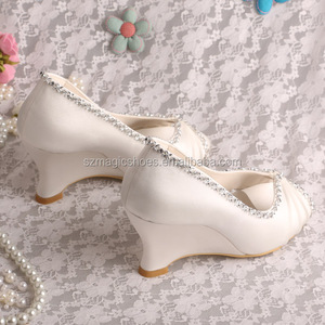 (22 Colori) <span class=keywords><strong>Eleganti</strong></span> Scarpe da Donna con Tacco a Zeppa Bianche - Product Image 4