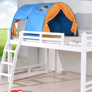 儿童床双层床帐篷五颜六色的棉帆布儿童床隧道帐篷天篷为儿童双层床