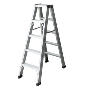 Scala pieghevole A <span class=keywords><strong>doppio</strong></span> gradino laterale in alluminio per uso domestico scala pieghevole in alluminio con telaio A scala larga A 5 gradini - Product Image 1