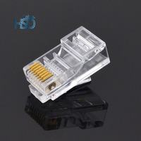 Usine professionnelle RJ11 RJ45 Connecteurs Prix OEM Cat5 Cat6 Cat6A Cat7 Cat 7 Ethernet UTP Prise Rj45 Connecteur