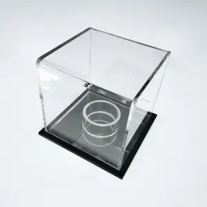 Factory customized clear acrylic golf ball display box case stand