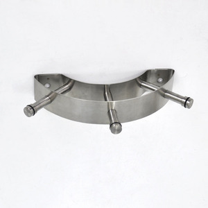 ตะขอเสื้อคลุมที่แข็งแรง3ตัวสำหรับเสื้อผ้าติดผนังทำจากสเตนเลสสตีลมีประโยชน์ - Product Image 3