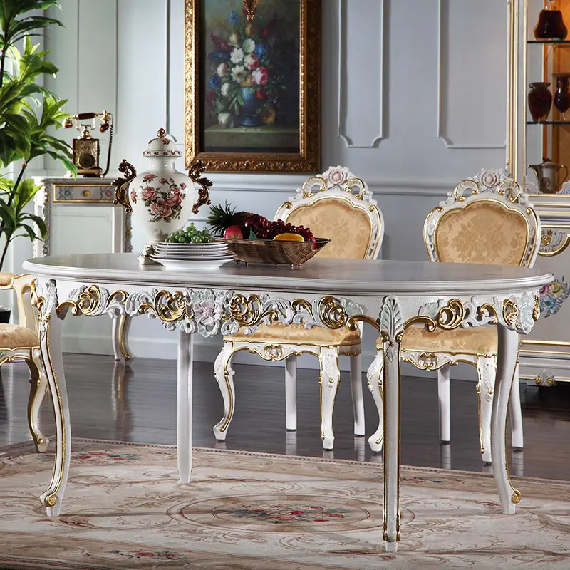 Royal eetkamer meubels franse stijl eetkamer set Italiaanse stijl eetkamerstoel console tafel