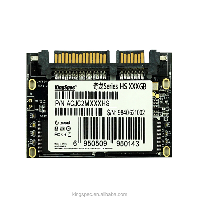 KingSpec 32gb 64GB 128GB 240GB SATA Half Slim/size Ssd Module With MLC Flash Solid State Drive for Industrial Mother Board