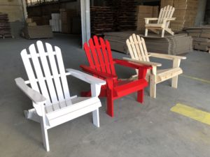 Garten bank Terrassen möbel Klappbarer mehrfarbiger Liegestuhl aus Holz Adirondack - Product Image 3